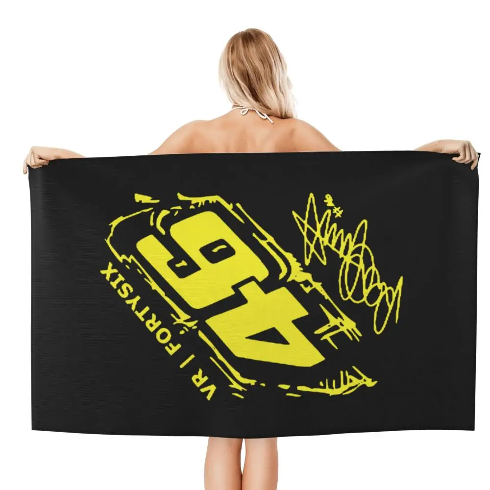 Description Picture 3 of itemCustomized Rossi Soft Linen Microfiber Beach Bath Towel Quick Dry Motorcycle Racing Bathroom Sports Towels