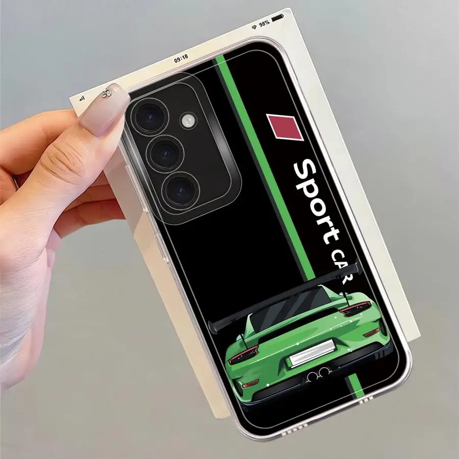 Soft Cover Phone Case with Sport Car Design
