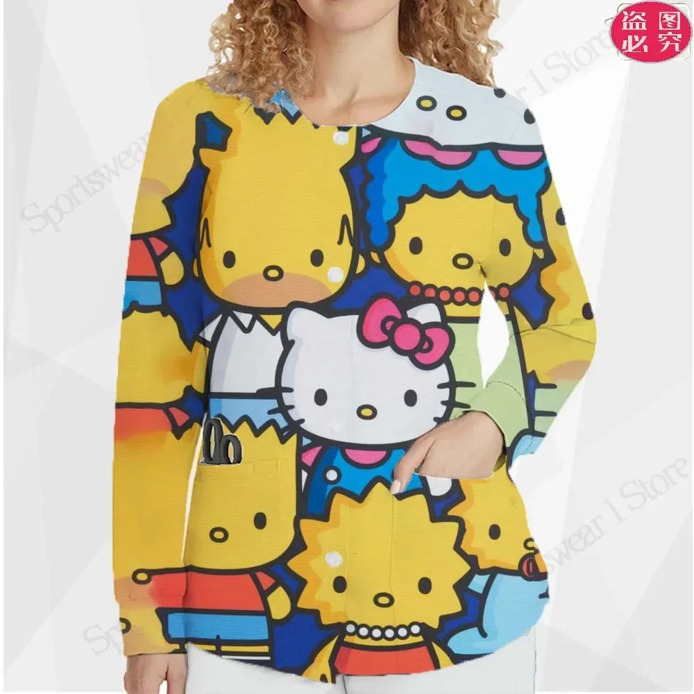 

Casual Clothing Nurse Uniform Youthful Woman Clothes for Women on Promotion Free Shipping Short Coat Round Neck Autumn Outerwear