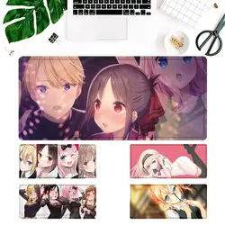 Kaguya sama amor é guerra mouse pad computador portátil gamer mousepad anime antiderrapante tapete de teclado para overwatch/cs go