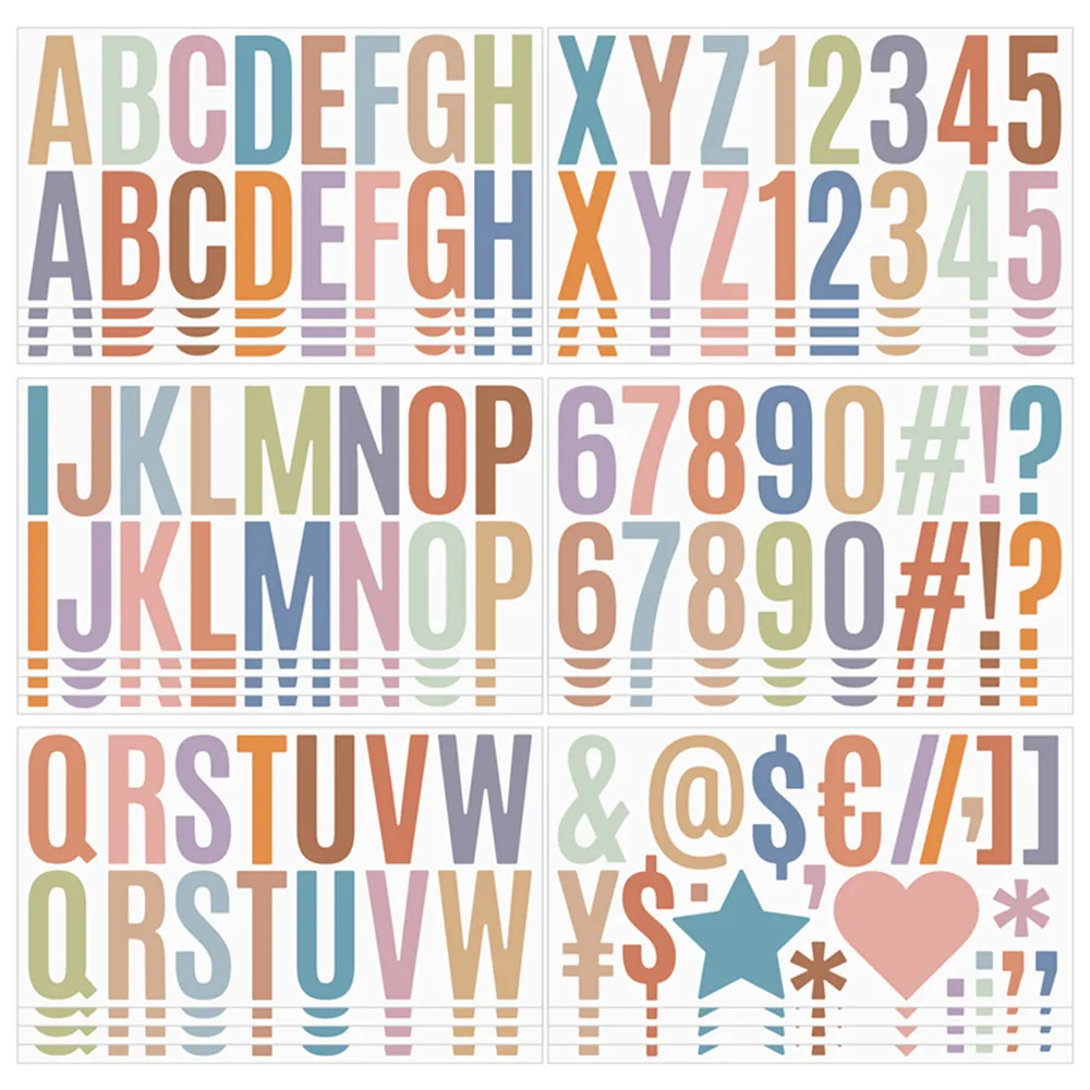 400Pcs 24Sheets Large Letter Stickers 2.5Inch Alphabet Letter Stickers Self Adhesive Letters Nummers Stickers DIY Art Marking