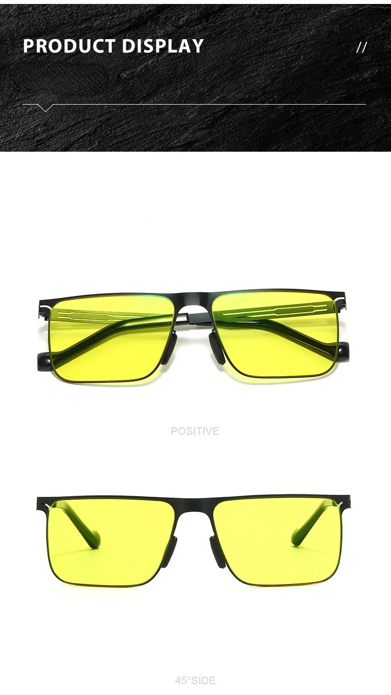 Photochrome/Anti-Blaulicht-Brille für Herren, Sonnenbrille zum Fahren, Outdoor-Reisen/Angeln, Sonnenbrille, polarisierte Metallbrille – Detail 6