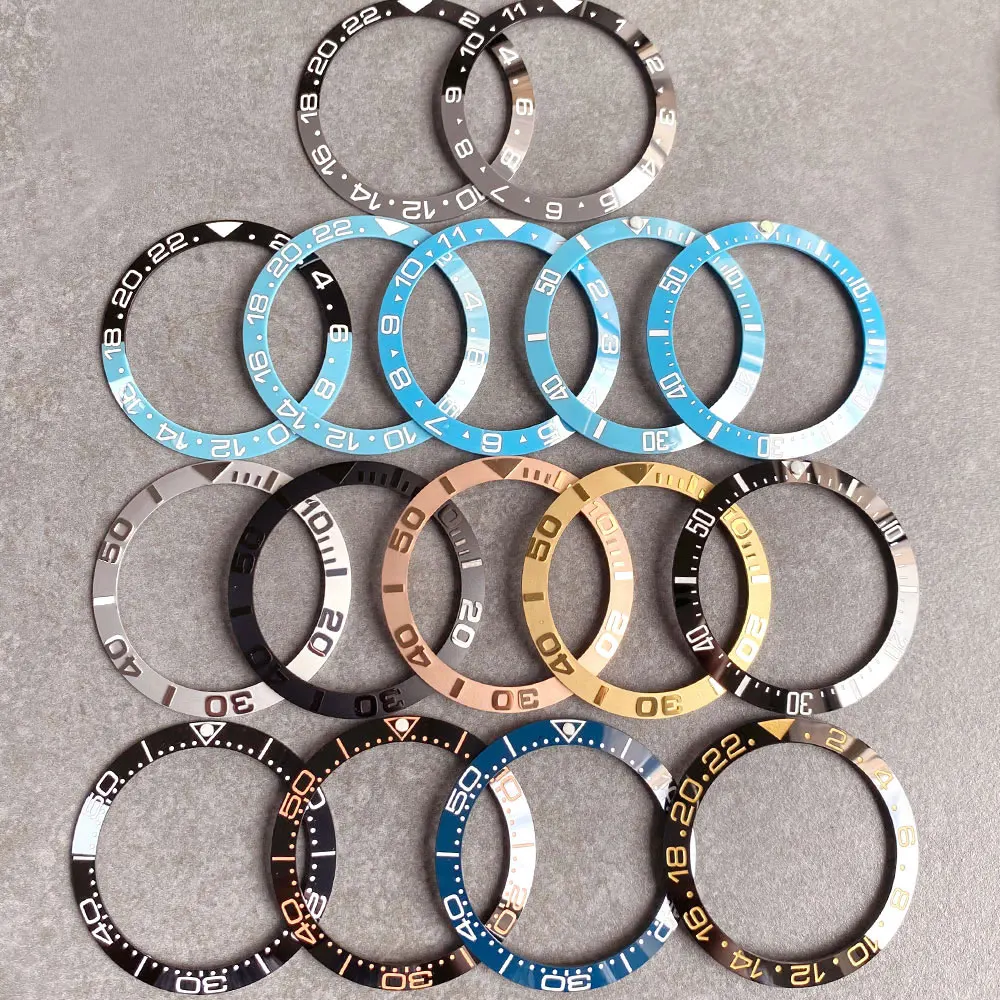 Enhanced Black/Light Blue/Black Gray GMT Ceramic Bezel Insert