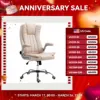 Homcom High Back Office Chair with Flip-Up Arms and Tilt Function, White 1