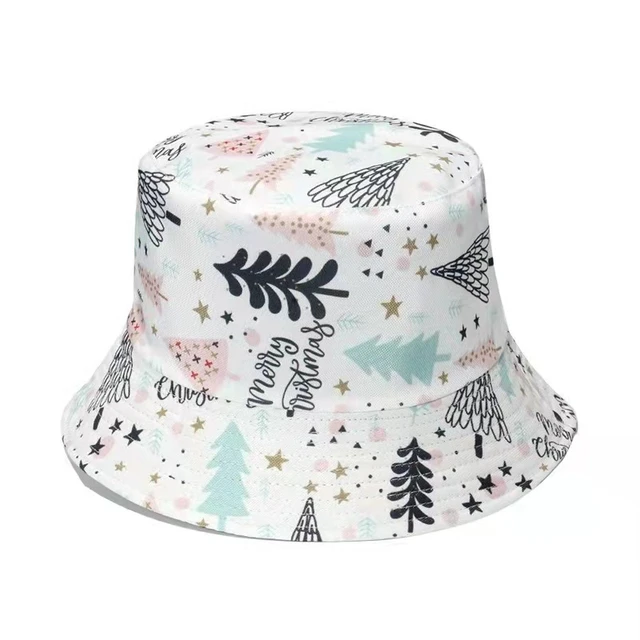 Summer Fisherman Hat Reversible Cartoon Panama Bucket Hats Vintage Printed Fishing  Hats For Women Men Street