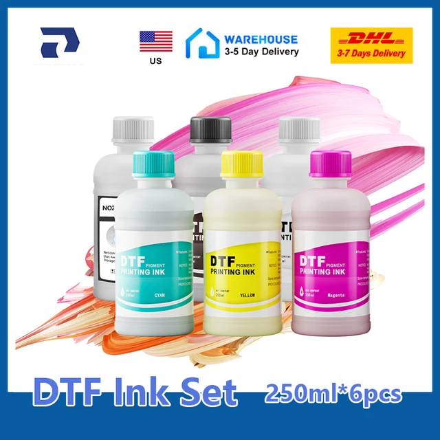 DTF Printer Ink Refill 250ML*6 CMYKW Moisturizer 1