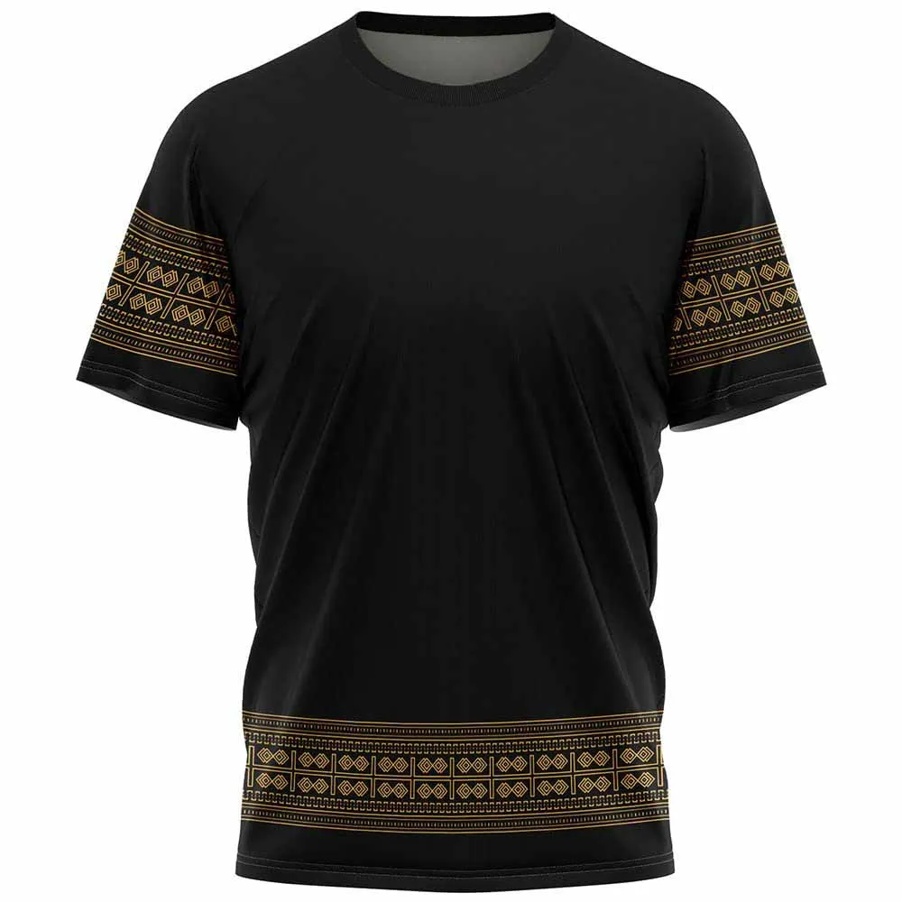 African Style T Shirt Men Short Sleeve Ethnic Tribal Dashiki