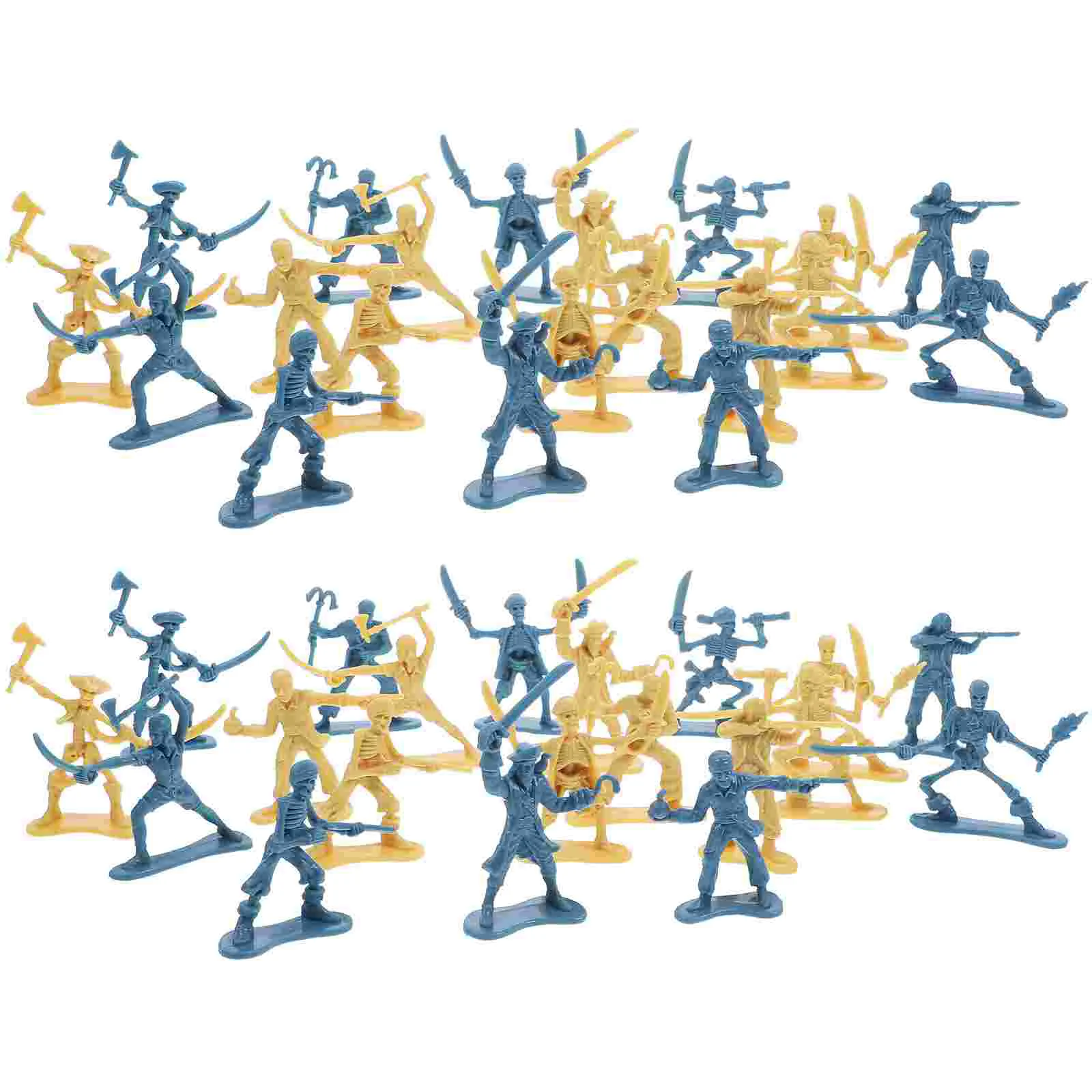 

100PCS Pirate and Warrior Statue Pirate Soldier Models Pirate Toys