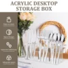Acrylic Cutlery Organizer Clear Spoon and Fork Holder Exquisite 3 Section Tableware Storage Box Household Cutlery Utensil Holder 2