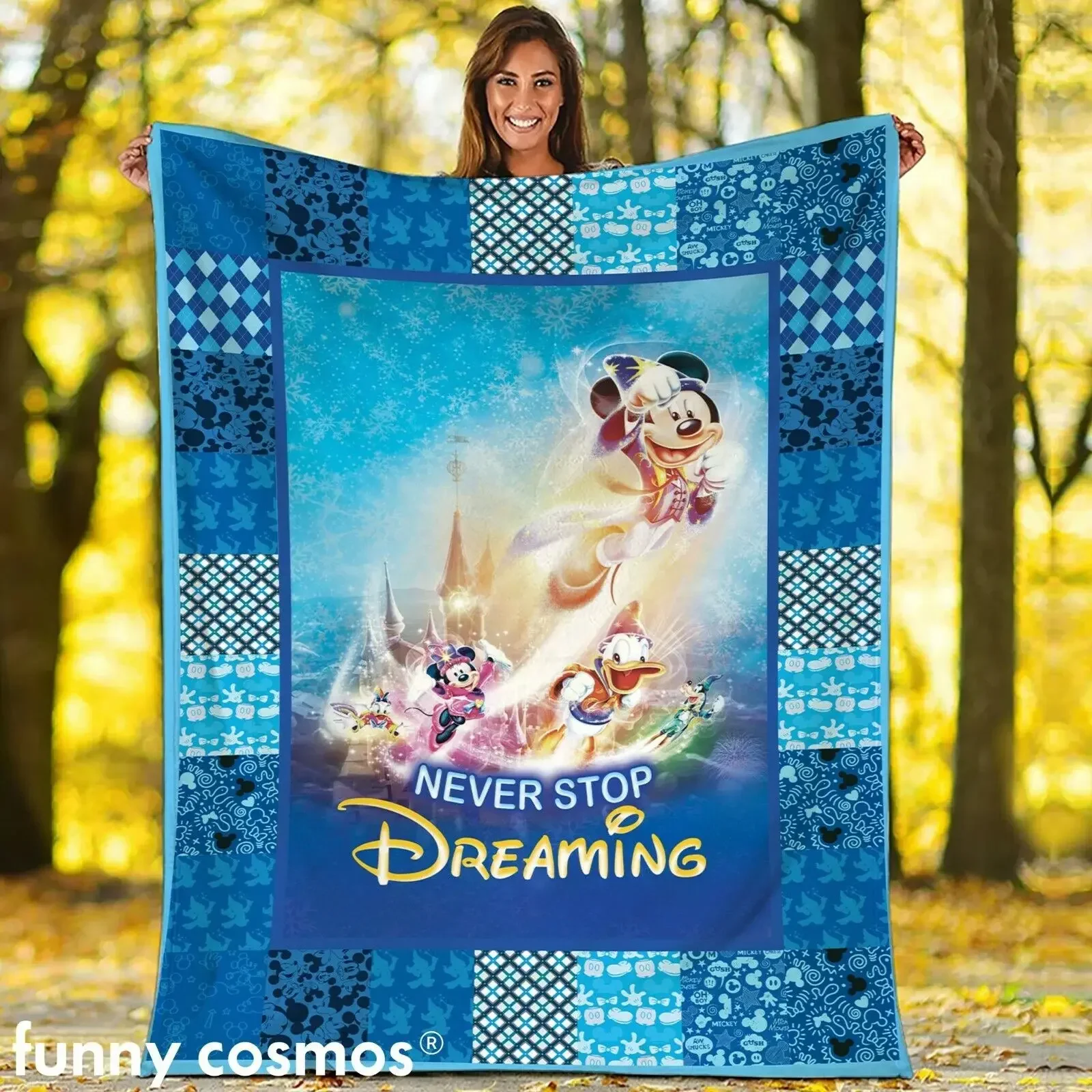 thumbnail image 1 of Manta ligera con estampado de princesas de Disney para sala de estar, dormitorio, habitación de niños, cálida, regalo de Navidad, 1 of 5