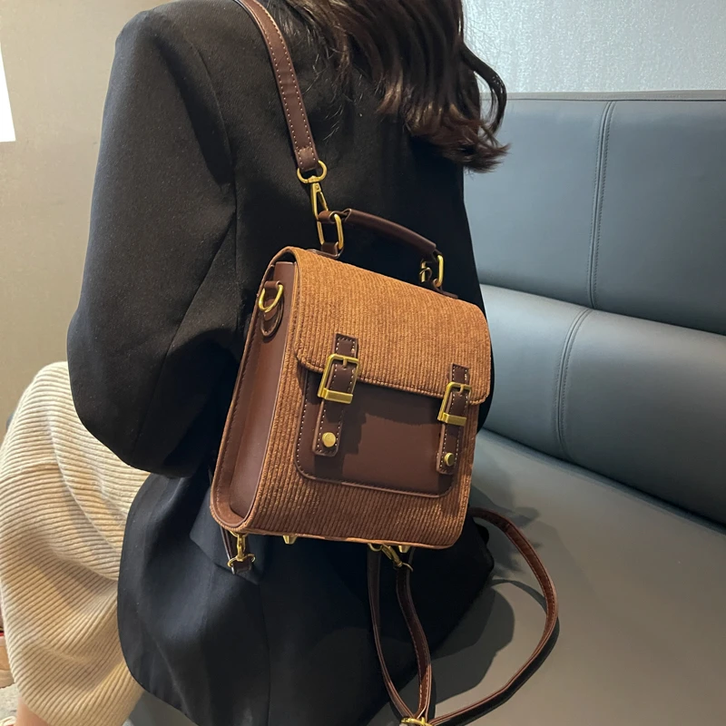 Faux Leather Satchel Purse Small School Crossbody Bag Work Crossbody Bag  Shoulder Bags - brown C Brown