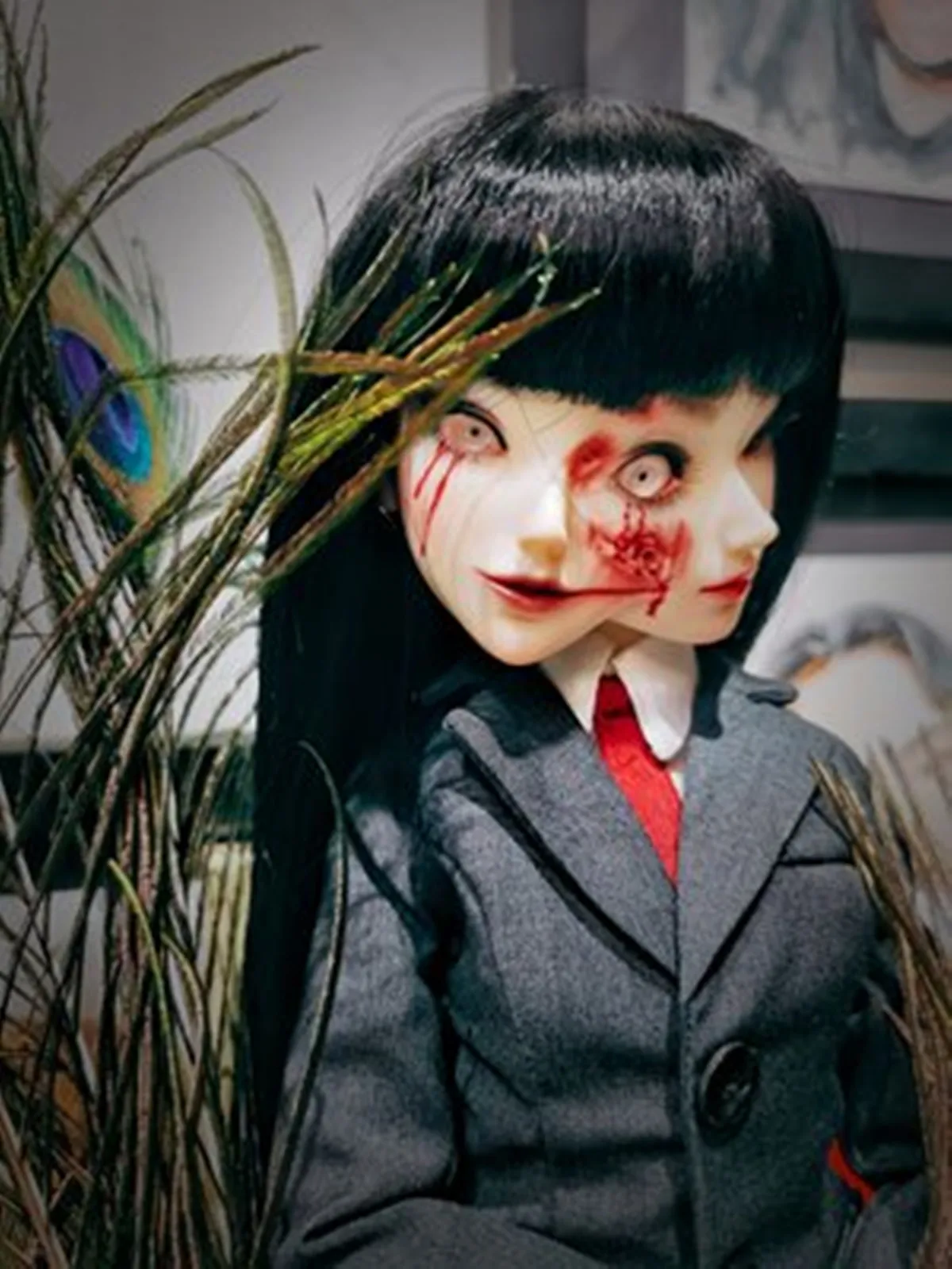 

New original authentic bjd/sd4 points female doll mio miofujiang white night half-human half-ghost double-sided version spot