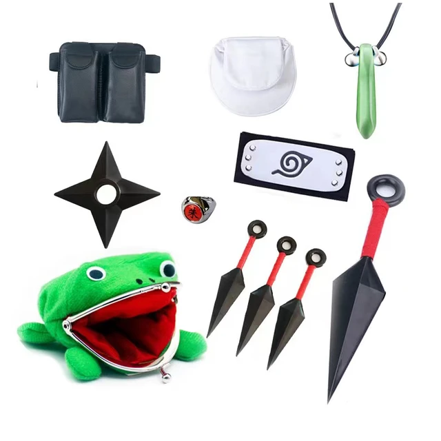 Gants de Cosplay Ninja pour enfants, ensemble de masque avec bandeau,  Naruto Kakashi, accessoires Uchiha Mittens, figurine d'action, jouet