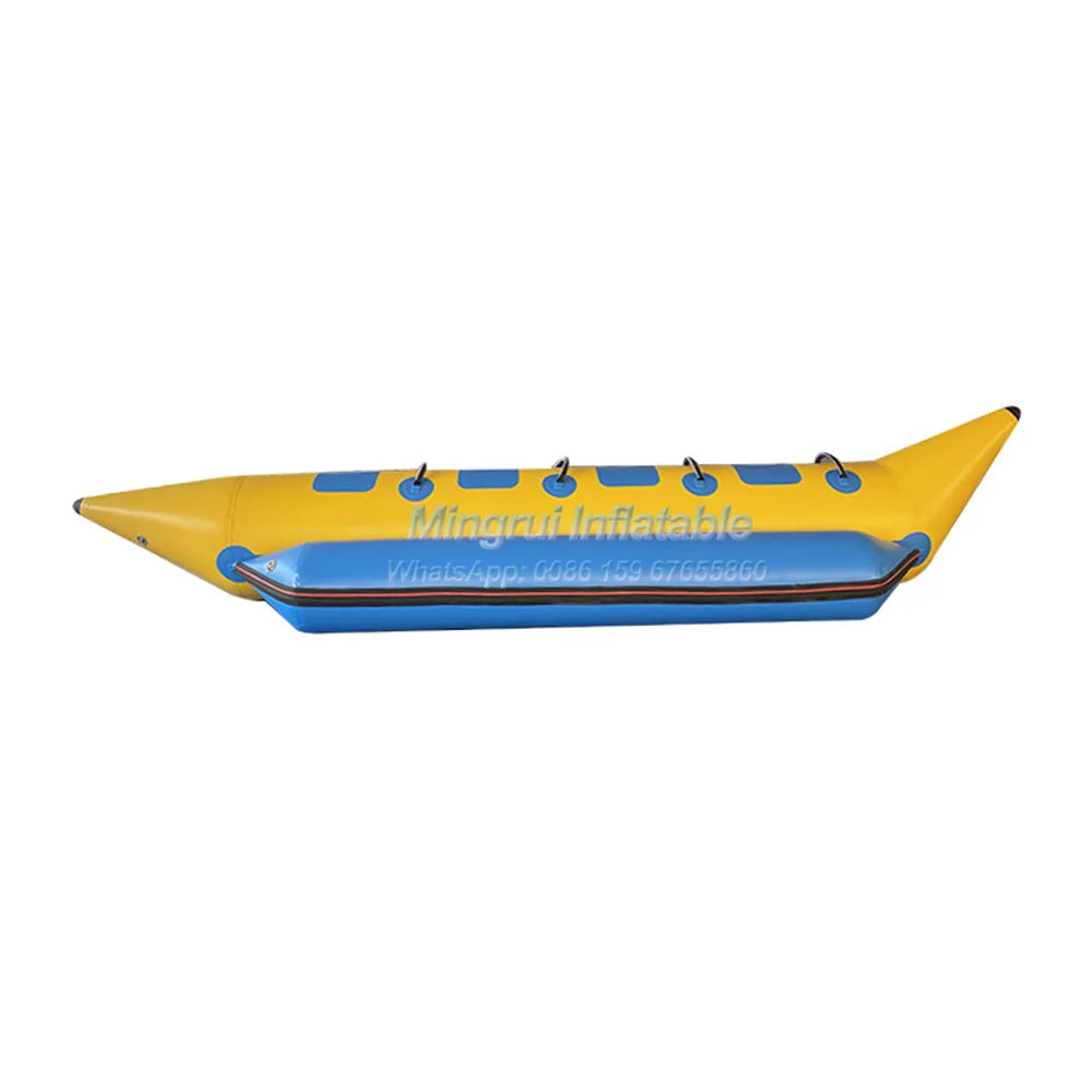 Inflatable Yellow Banana Boat, Water Park Games, Flying Fish, Towable Tube, Hot Sale