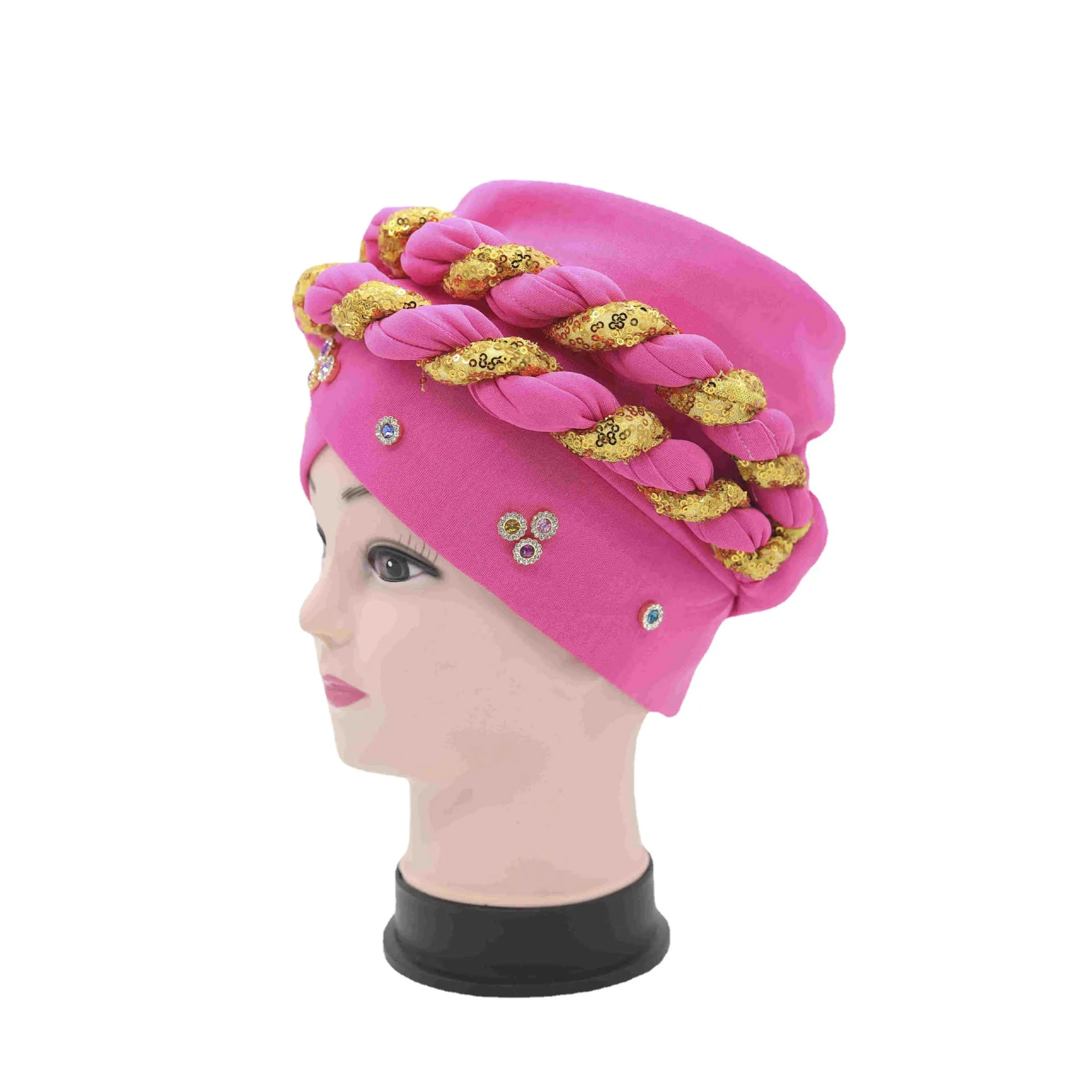 

African Hats African Headtie Summer Fashion Style African Women Solid Color Headtie African Caps