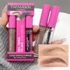3 Colors Natural Liquid Dyeing Eyebrow Cream Waterproof Long Lasting Non-smudge Mascara Tint Makeup Cosmetic Brow Enhancer Cream 4
