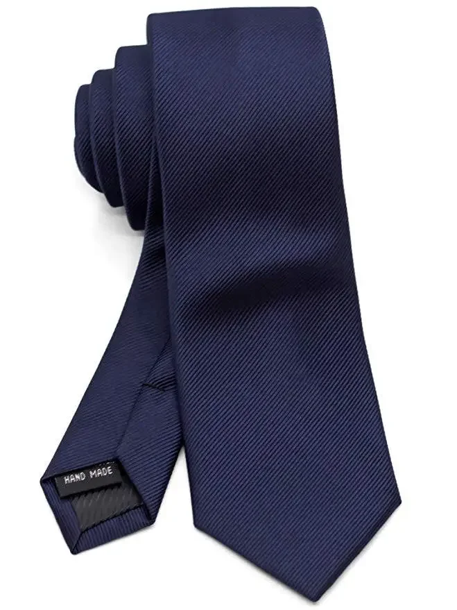 Tie For Men Formal Skinny Size Neckties Classic Men's Solid Colorful Wedding Ties 6cm Groom Gentleman Narrow gravata