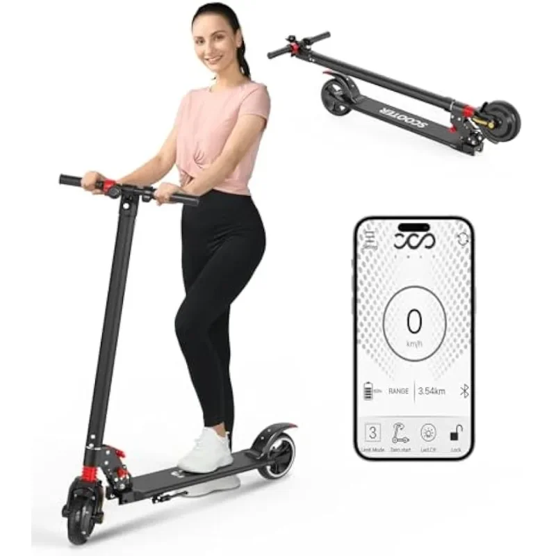 

Electric Kick Scooter, Max 15MPH Power by 250W Motor,12/15Miles Range, Commuting E-Scooter, 6.5" Solid Tire