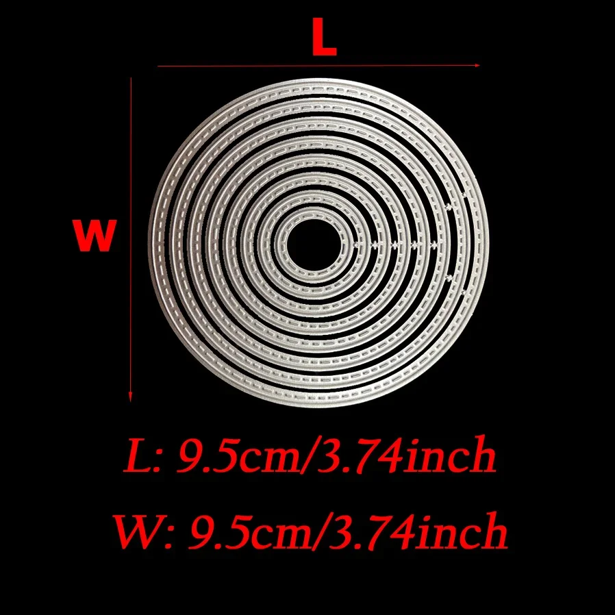 metal cutting dies 1PC circle frame metal cutting dies set stencil for DIY scrapbooking photo album gift card making paper craft