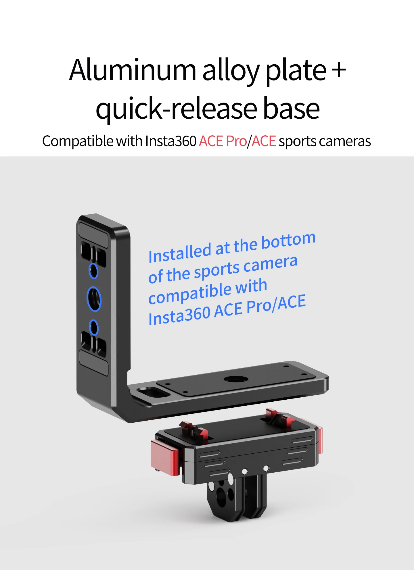 Für Insta360 Ace Pro Vertikale horizontale Halterung 9:16 16:9 Video Magnetische Kamerahalterung für ACE & ACE PRO Stativzubehör – Detail 20