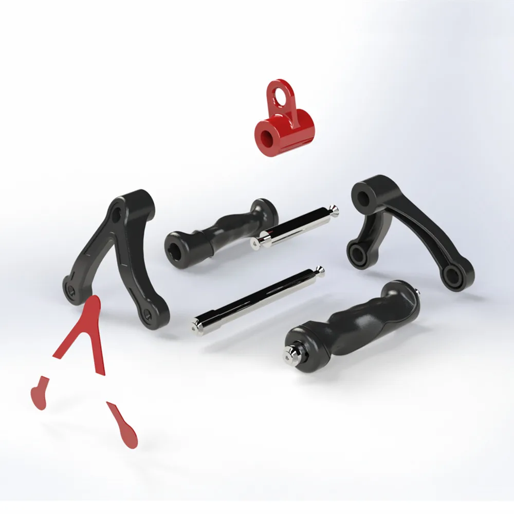 Ergonomics V-Shaped Rowing Bar 360&deg;Rotating V-Handle Biceps Triceps Back Workout T-bar Row LAT Pull Down Cable Machine