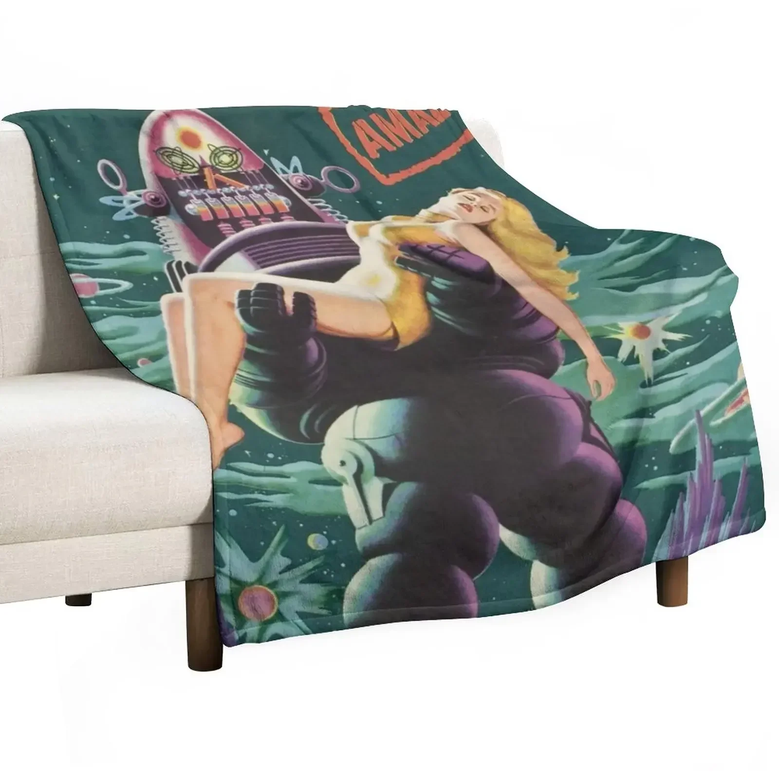 

Forbidden Planet Throw Blanket cosplay anime Decorative Sofas Softest Moving Blankets