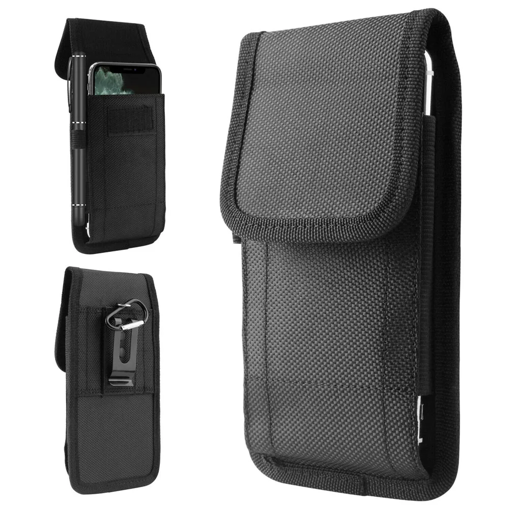 Compact Vertical Waist Bag with Belt Clip and Phone Pouch Wallet Case