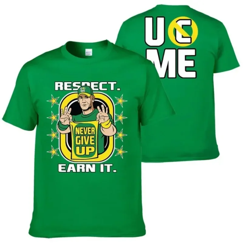 Summer Men's 3D Printed Wrestler John Cena T-Shirt Children's Sports Crew Neck Loose Quick-Drying Breathable Short Sleeves