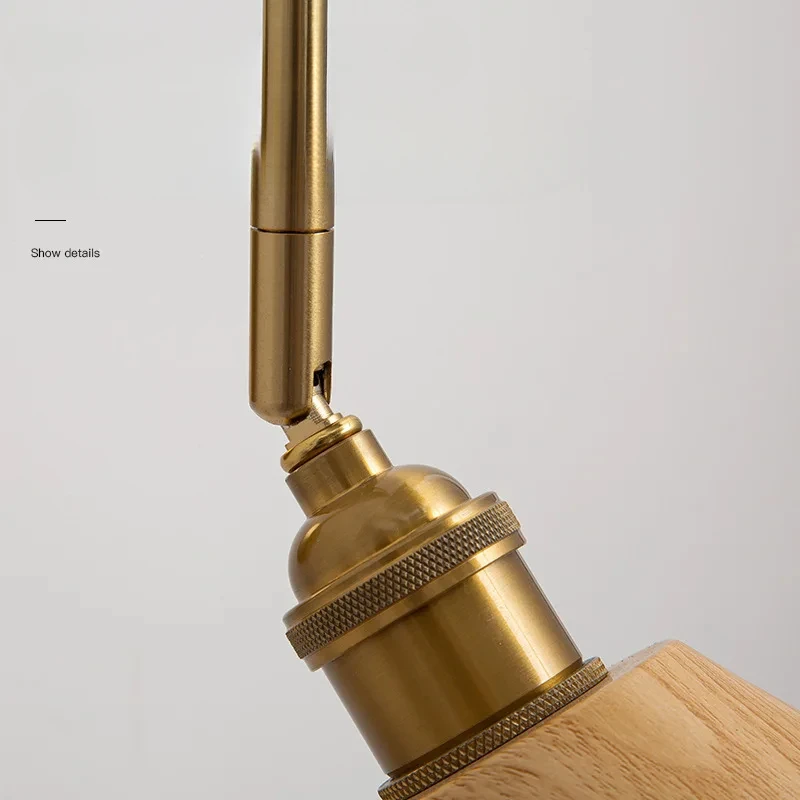 Vintage Rotating Wall Light Dressing Table Mirror Front Light Bedroom Bedhead Reading Wall Vintage Homestay Wooden LED