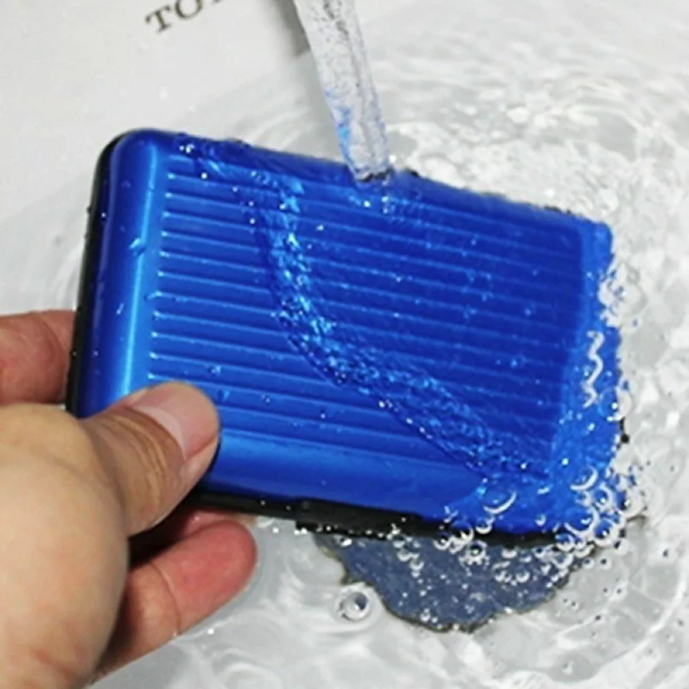 Sleek Waterproof Metal Card Holder Wallet