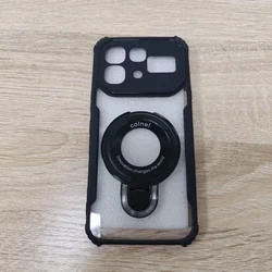 Transparante Frosted Magnetische Stand Silikon Acryl Case met Bumper