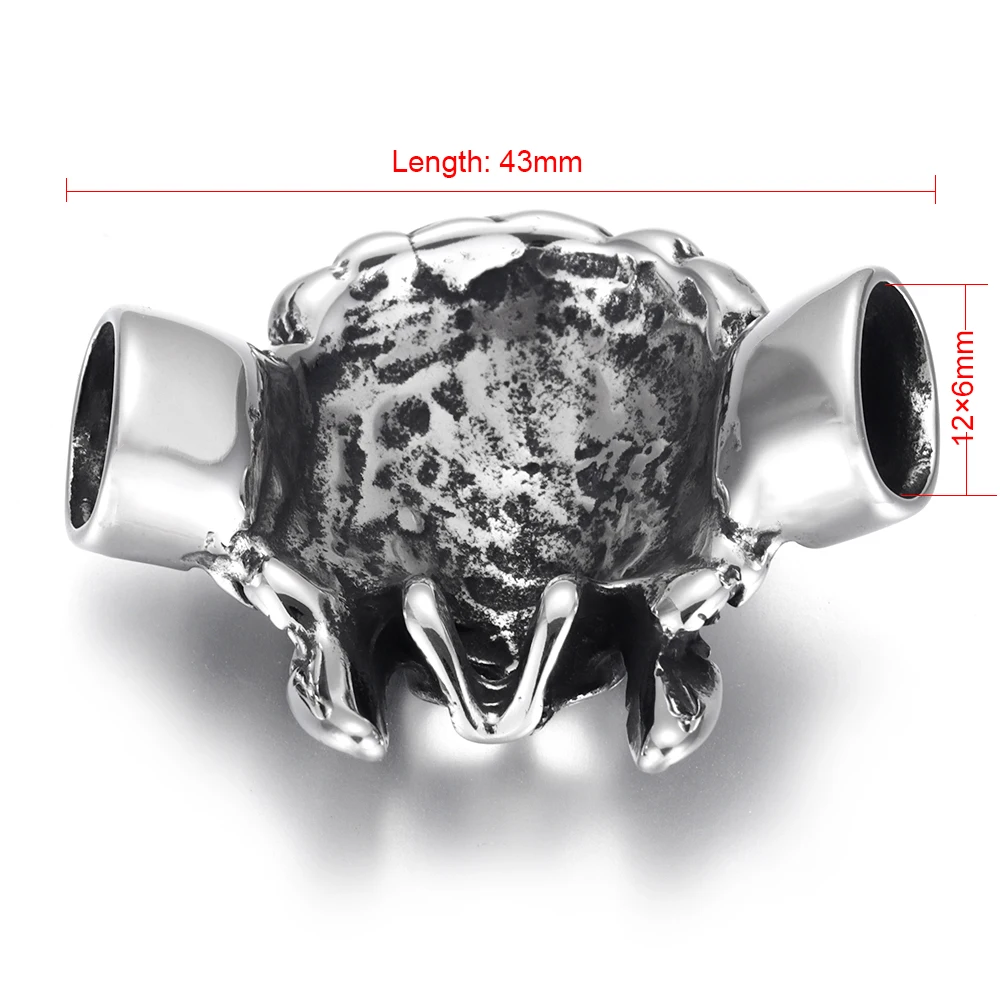Edelstahl Punk Viking Stecker Kreuz Loch 12*6mm für DIY Charms Armband Erkenntnisse Schmuck Machen Teile Liefert – Detail 11