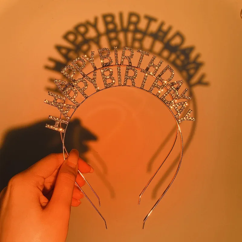 Happy Birthday European American Birthday Party Decoration Headgear Headband Female Letters Happy Headband Women Girls