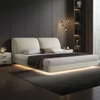 Lits Queen 180x200cm en promotion – Cadre de lit flottant, lit double pour chambres à coucher, chambre de mariage, chambre de dortoir – Mobilier de chambre complet et essentiel 1
