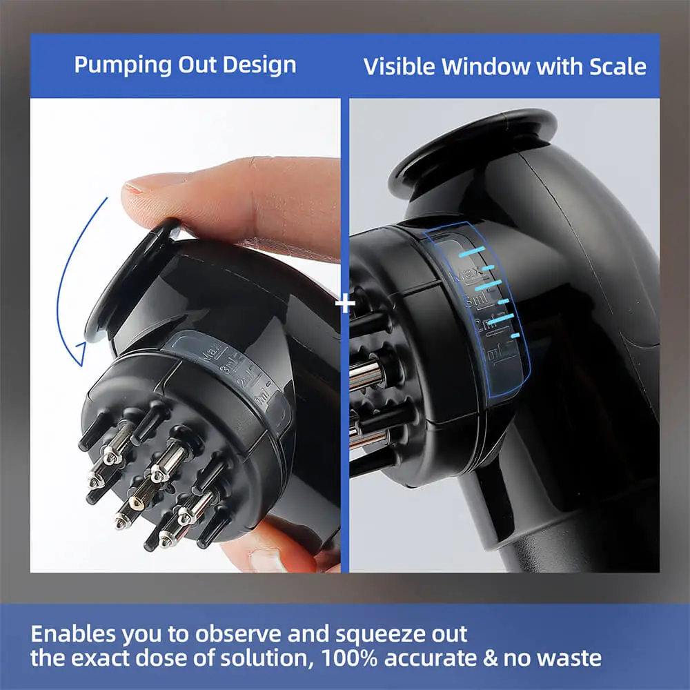 Handheld Scalp Care Applicator Comb Hair Nutrient Comb Scalp Treatment Hair Regrowth Essential Oil Liquid Guiding Massage Comb