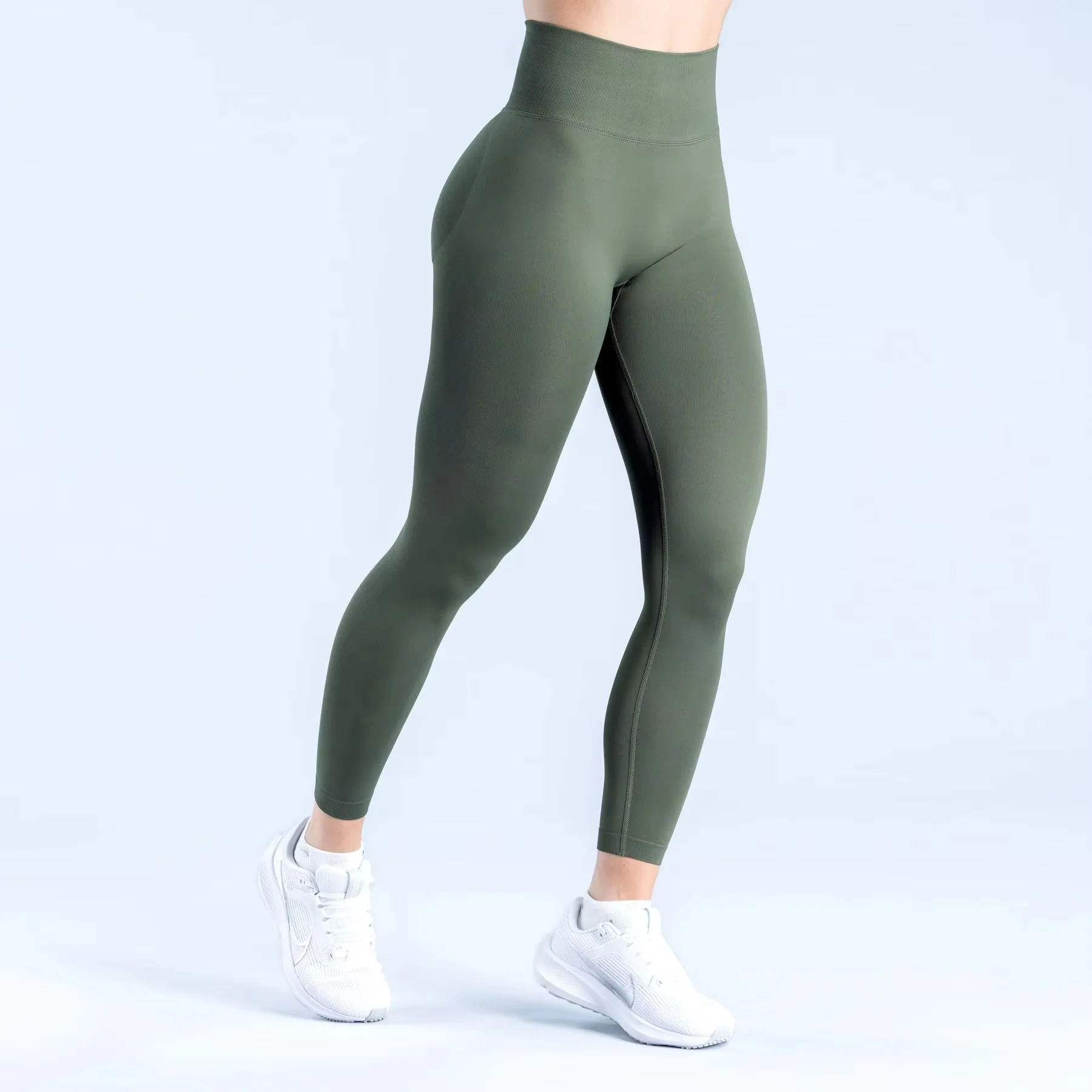 Women Yoga Pants Seamless Gym Leggings High Waist Tummy Control Scrunch Booty Workout Fitness