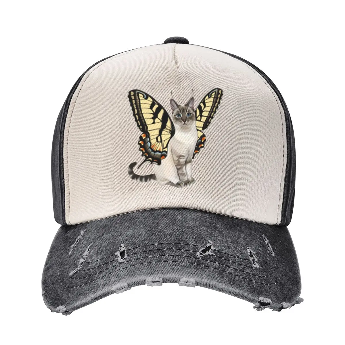 

Eastern Tiger Swallowtail Flitter Kitty Casual Cool A Washed Baseball Cap Hat