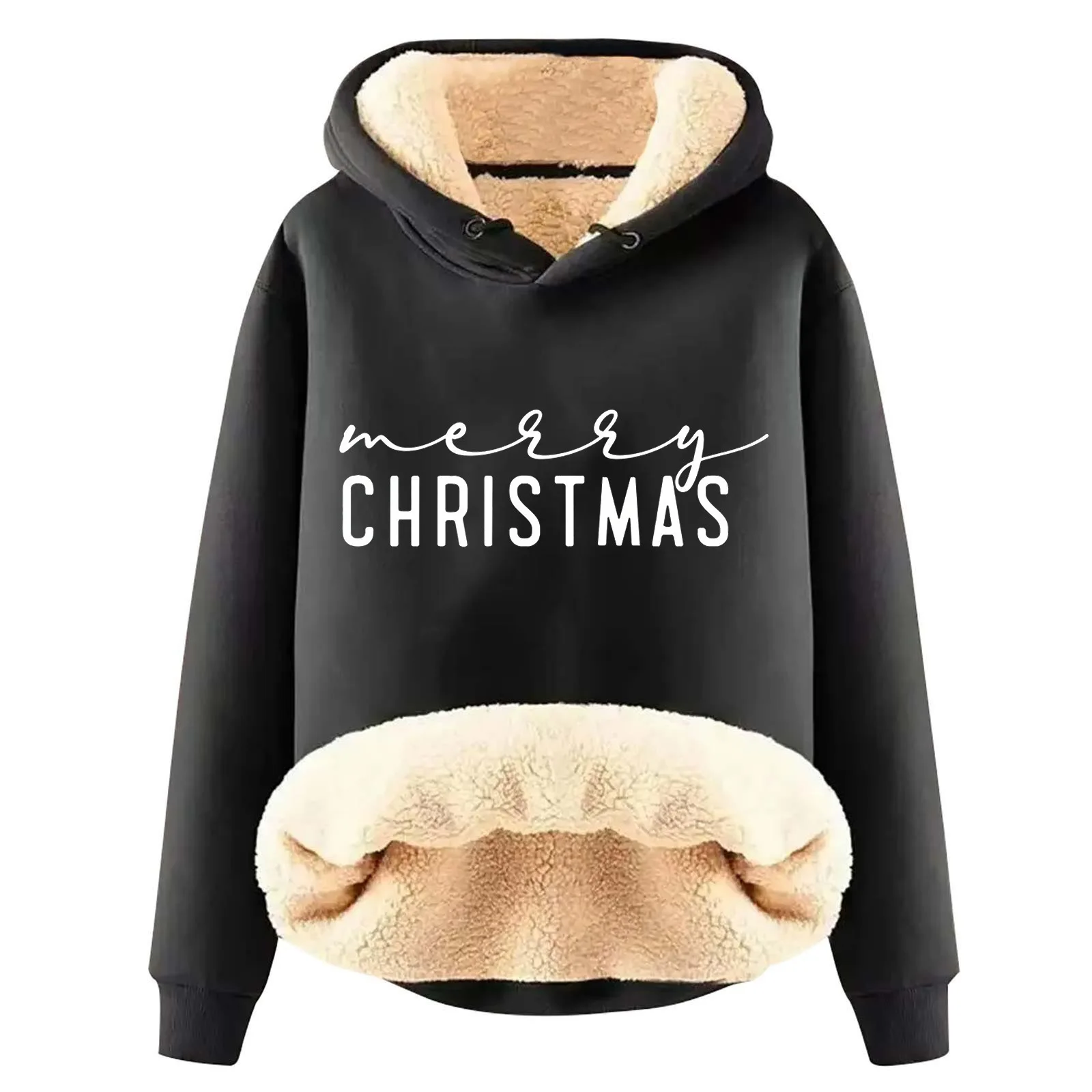 

Christmas Women Fleece Pullover Ladies Jumper Hoodies Oversized Sweatshirt Thick Fleece Hoodie Women Sweatshrits LGX02
