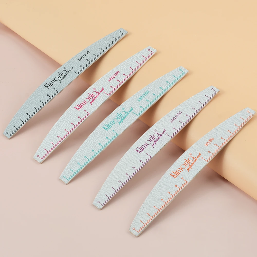 10Pcs Half Moon Wooden Nail Files