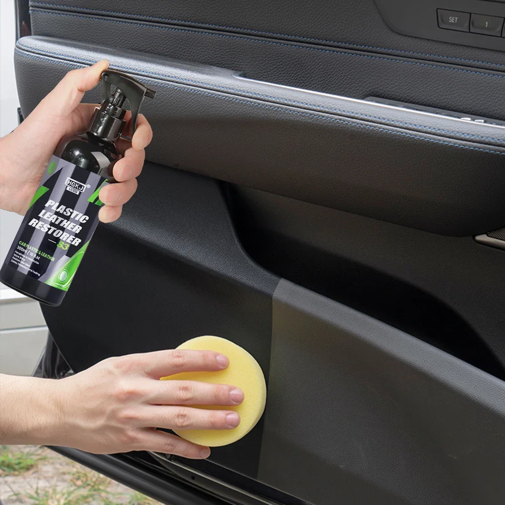 Plastic Leather Restorer Interior Detailer HGKJ S3 Polish Back To Black Gloss Plastic Leather Renovator Conditioner Cleaning 2