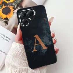 Stylish Silicone Phone Case with Fashion Letter and Flower Design for Pova 7 Pro LJ8 (TPU - 2A)