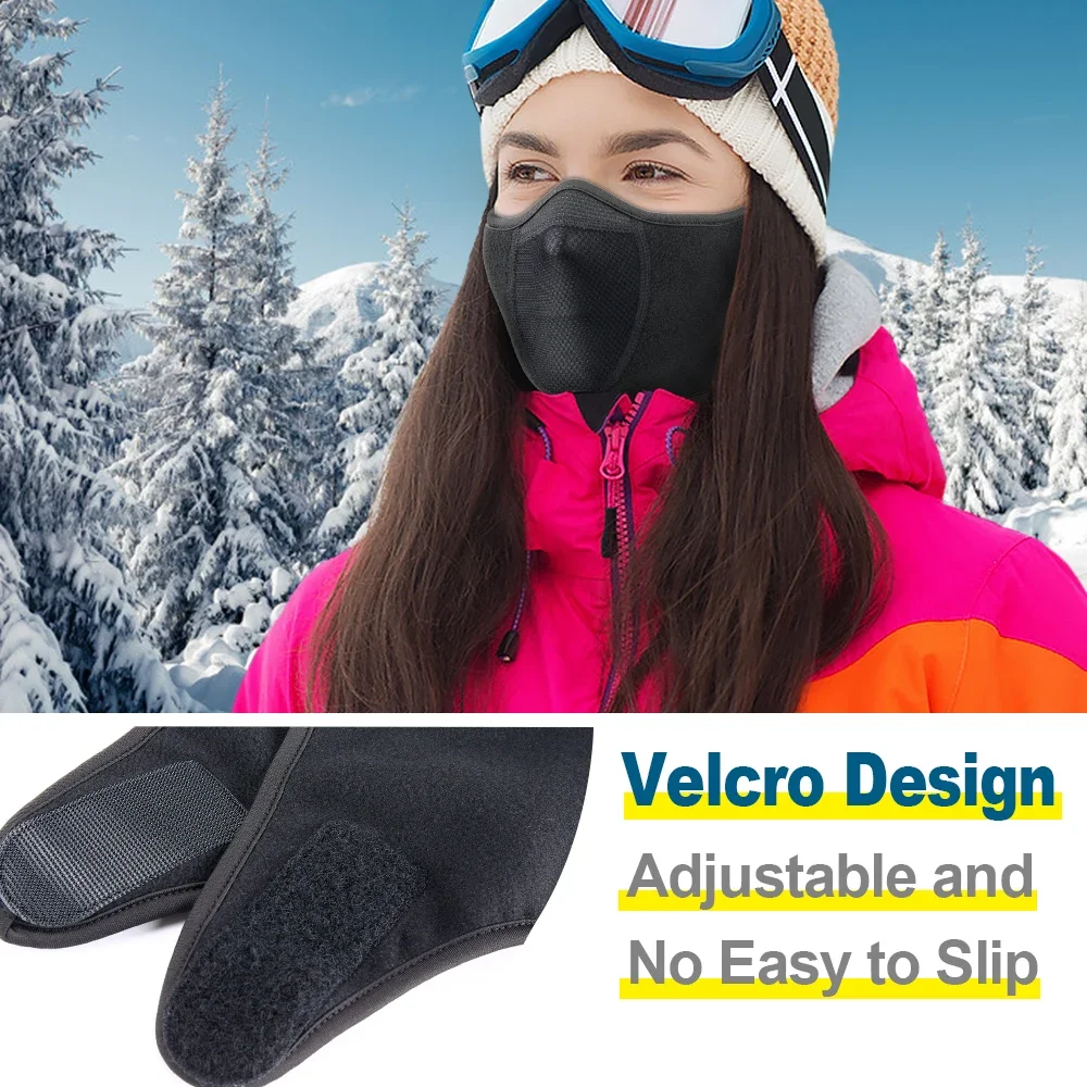 Mode Winter Thermo Sturmhaube Vollgesichtsmaske Skifahren Hut Bandana Hut Winddicht Snowboard Schals Damen Herren Helm Kappe Schwarz – Detail 4