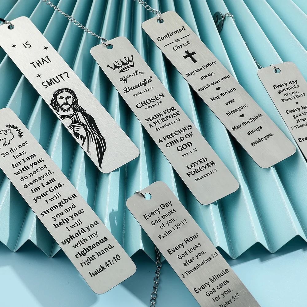 1pcs Jesus Retro Bookmark Metal Bookmarks Aesthetic Stationery Student School Supplies Book Lover Gifts Beautiful Blessings