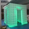 High Quality The Selfie Portable white Inflatable Photo booth Photobooth Cabin with LED Around Cube Photo tent For advertising 1