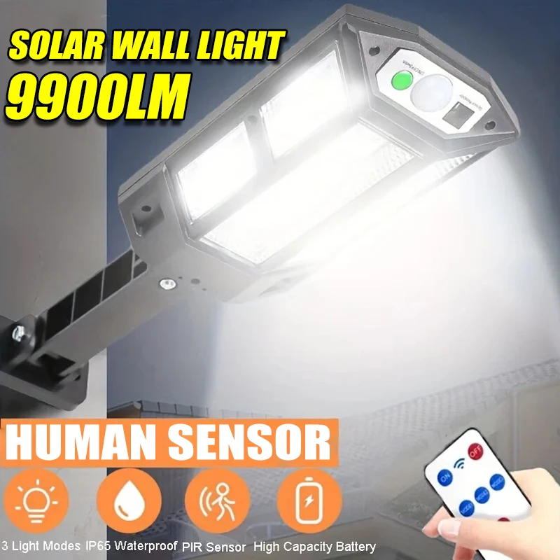 Solar Wall Light Outdoor Waterproof Atmosphere Lighting Human Body Sensing