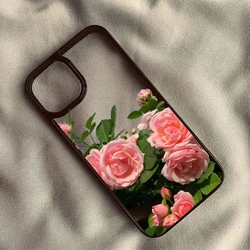 Elegant Red and Pink Rose Peony Floral Clear Phone Case - Stylish Hard Cover Protector - iPhone 11 (Style 3)