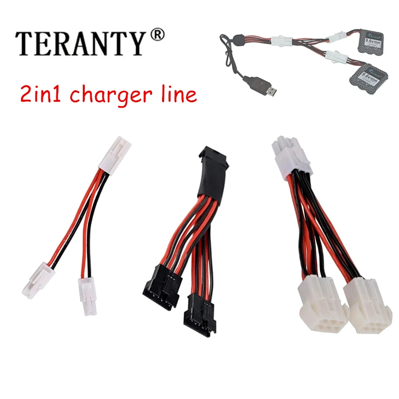 

EL-6P SM-6P EL-2P Charger Line For S911 S912 9115 9116 9120 RC Monster Truck ChargerMulti-function Two in one Battery line 2in1