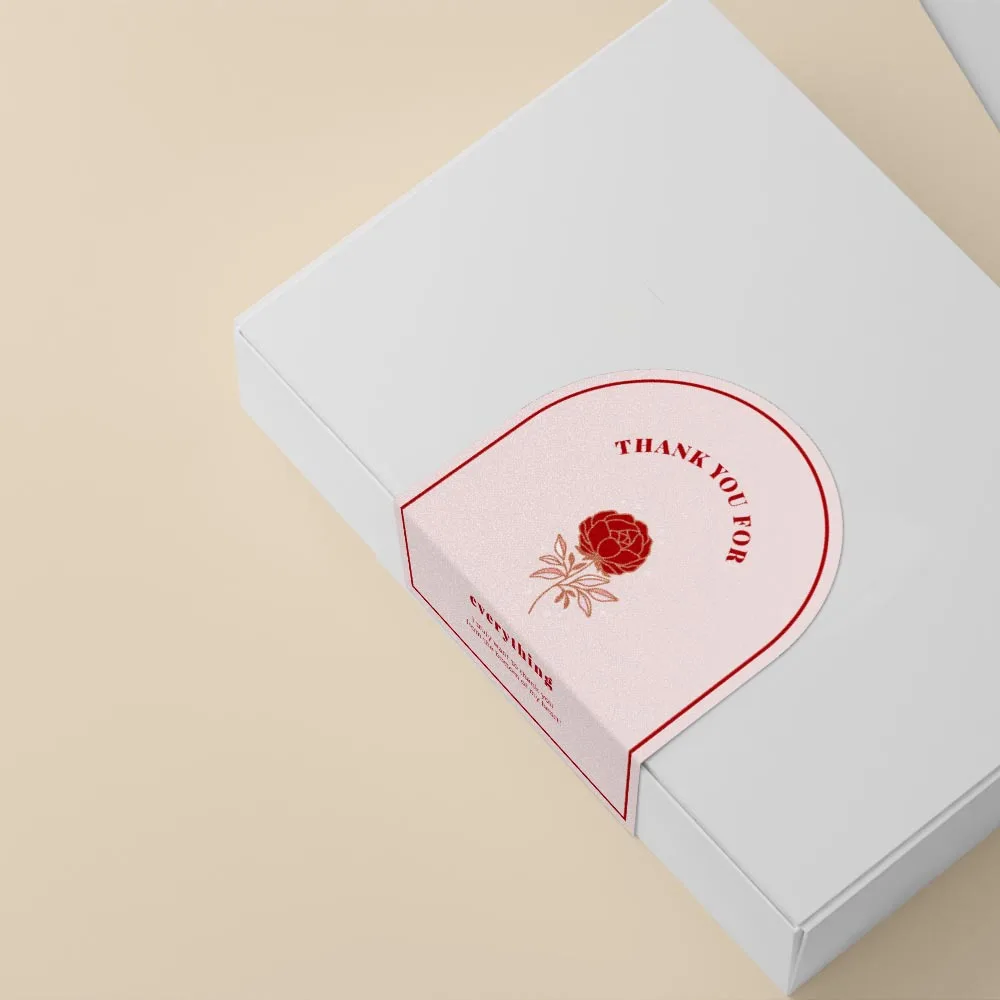 50pcs This Package Nice To Meet You Too Sticker Seal Label Thank You Small Business Handmade Merchandise Decoration Stickers