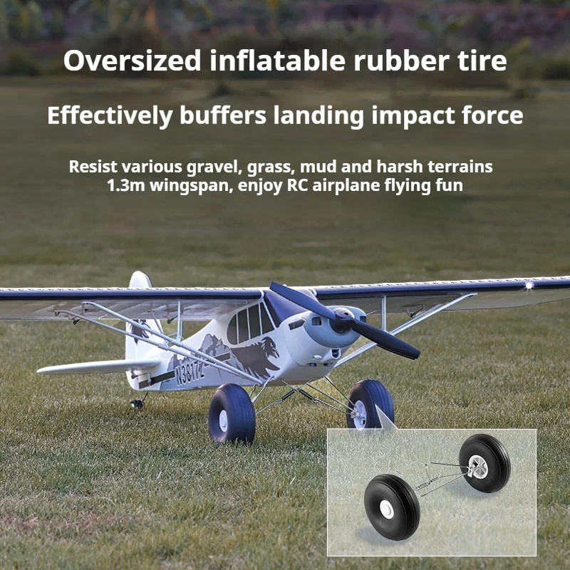 FMS 1300mm PA18 RC 비행기 대형 타이어 고정익 1.3M PA-18 RC 비행기 원격 조종 훈련용 항공기 장난감 선물 재고 있음