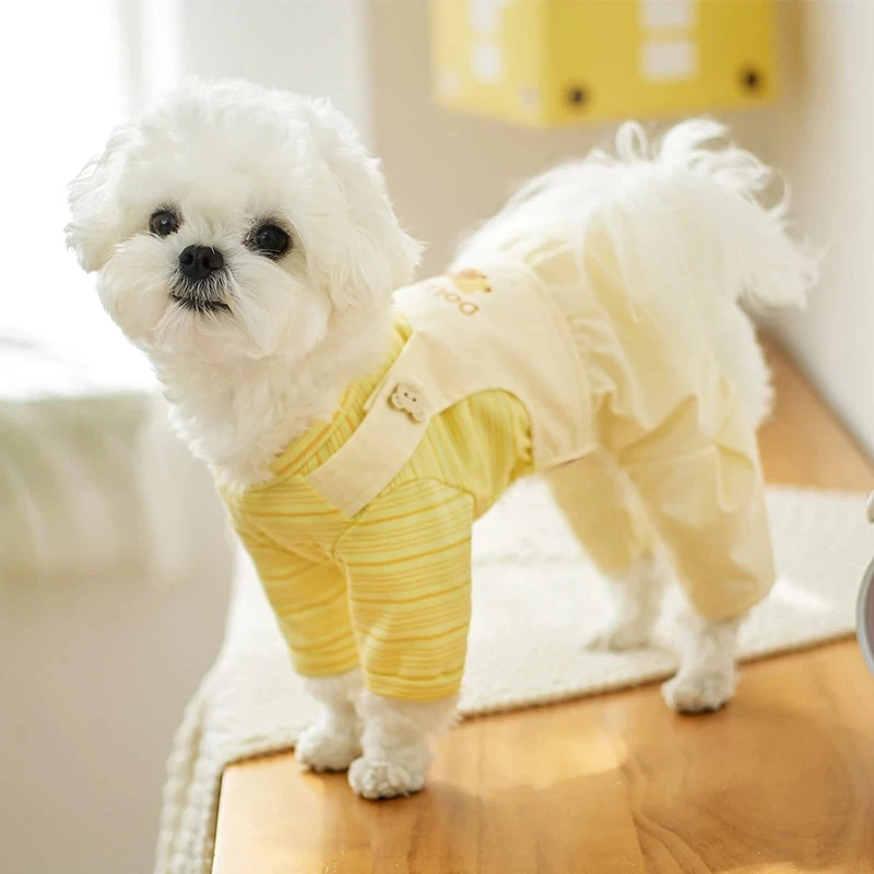 

Fashion Dog Jumpsuit Rompers Apparel Spring Summer Puppy Clothing Maltese Poodle Frise Schnauzer Suits Pet Dog Clothes Dropship